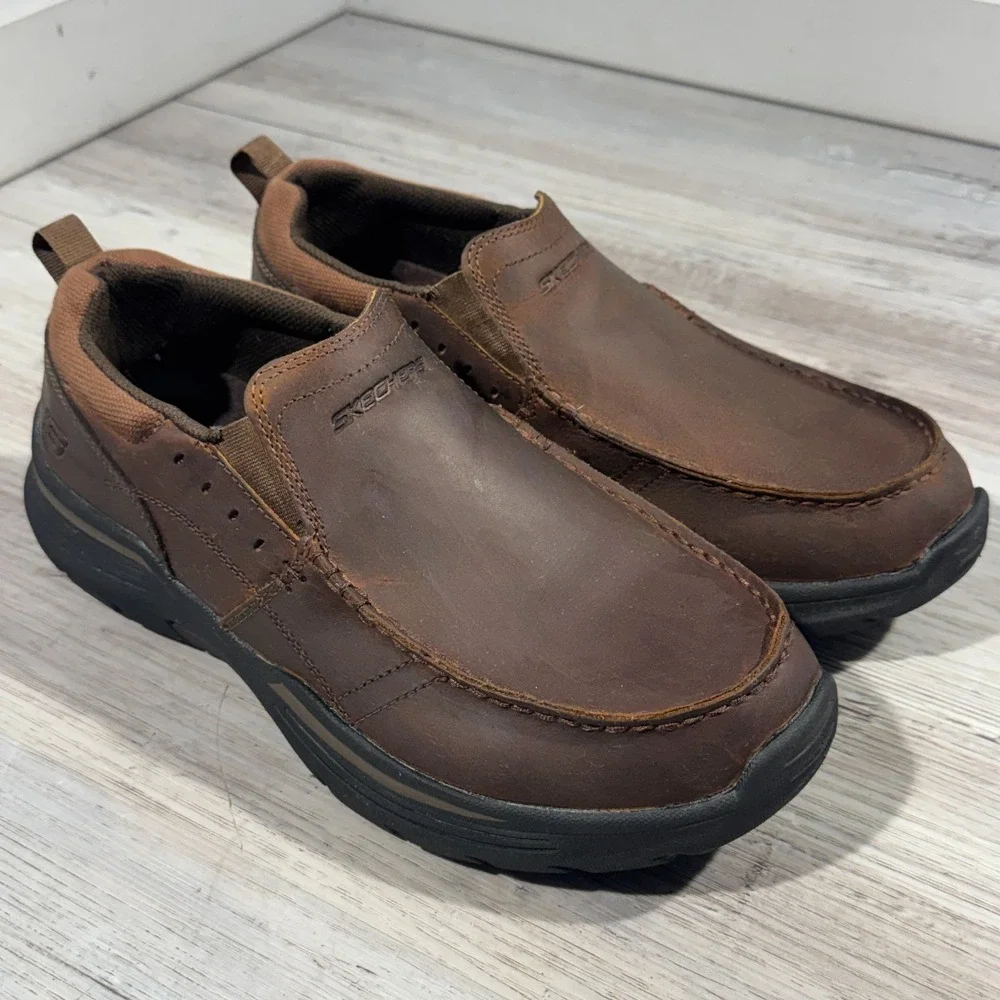 Skechers‎ 66146 Relaxed Fit Expended Seveno Leather Slip On Shoes Men Size US 9